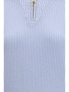 wool and cashmere half zip sweater
