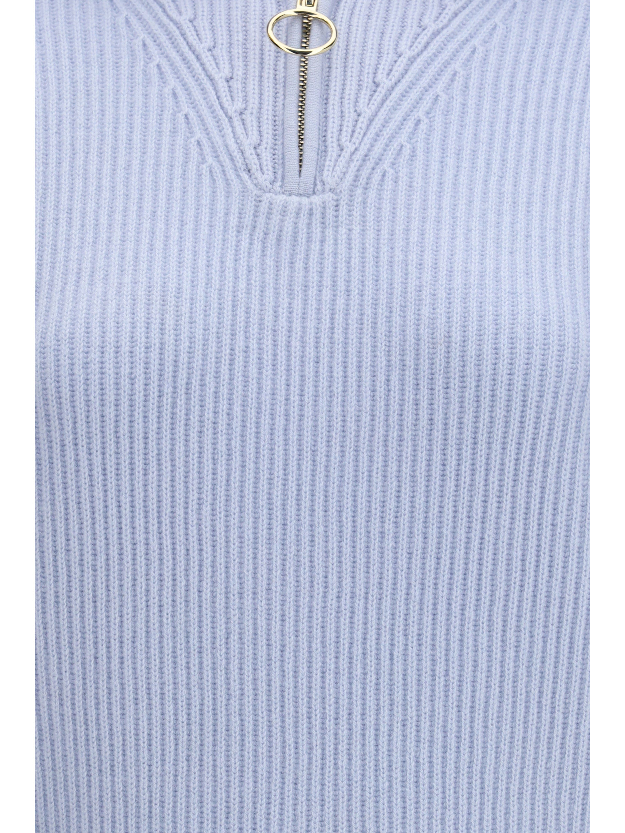 wool and cashmere half zip sweater