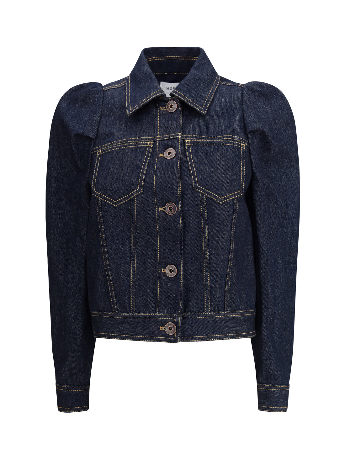 ALEXANDER MCQUEEN 42 denim jacket with pointed shoulders