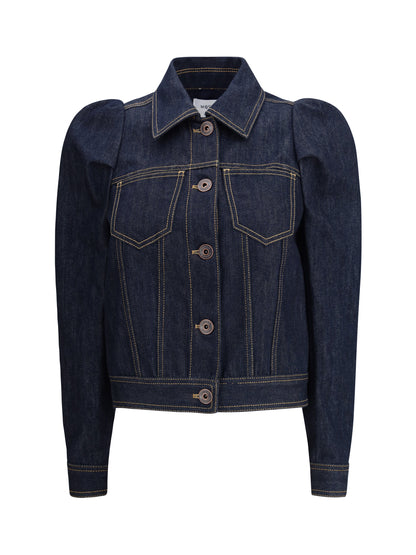 ALEXANDER MCQUEEN 42 denim jacket with pointed shoulders