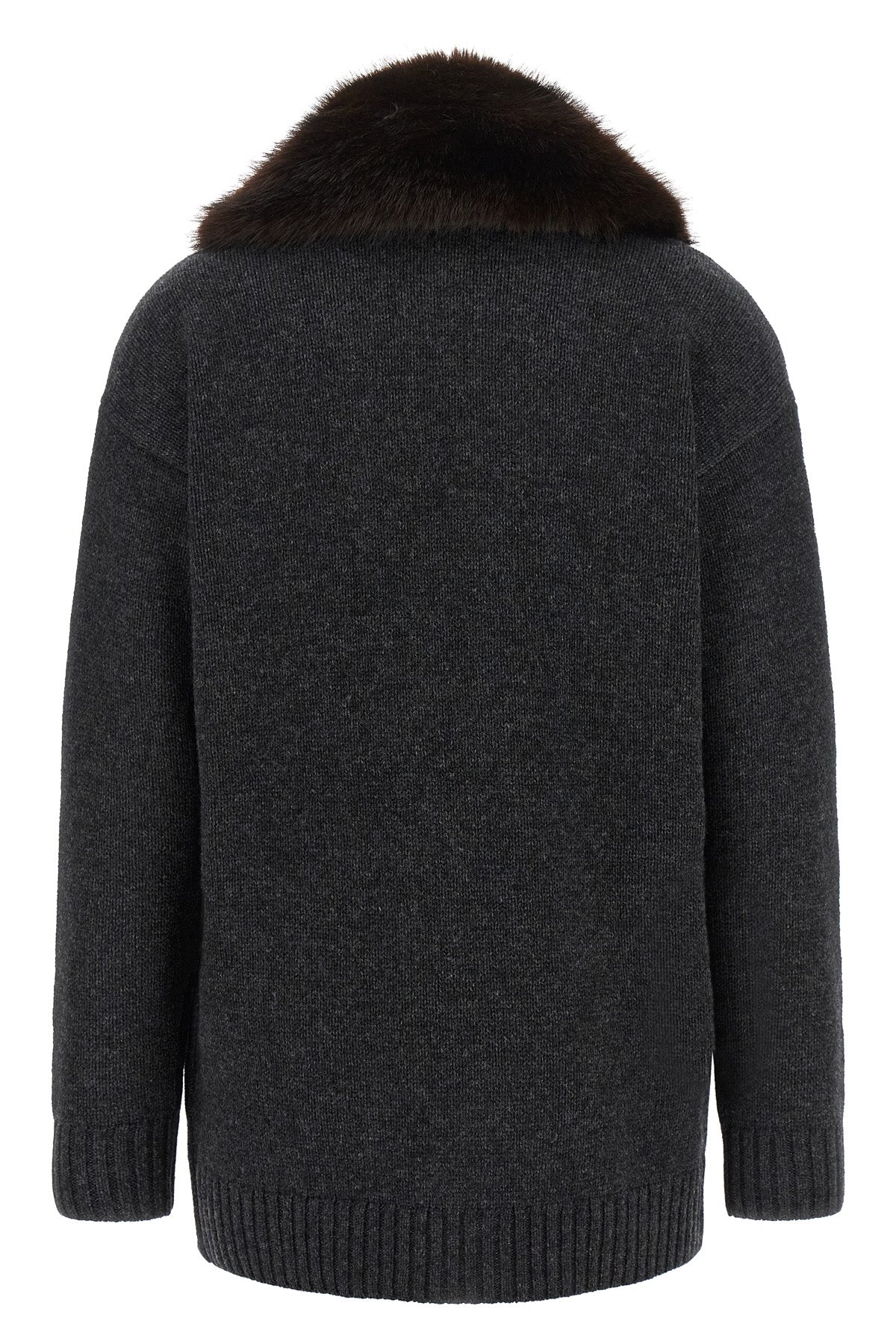 the lauren ralph lauren cardigan is made of a fine wool and cashmere yarn in the
