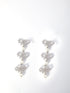 SELF PORTRAIT OS micro bow pearl tiered earrings