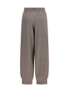 straight leg wool, silk and cashmere knit pants