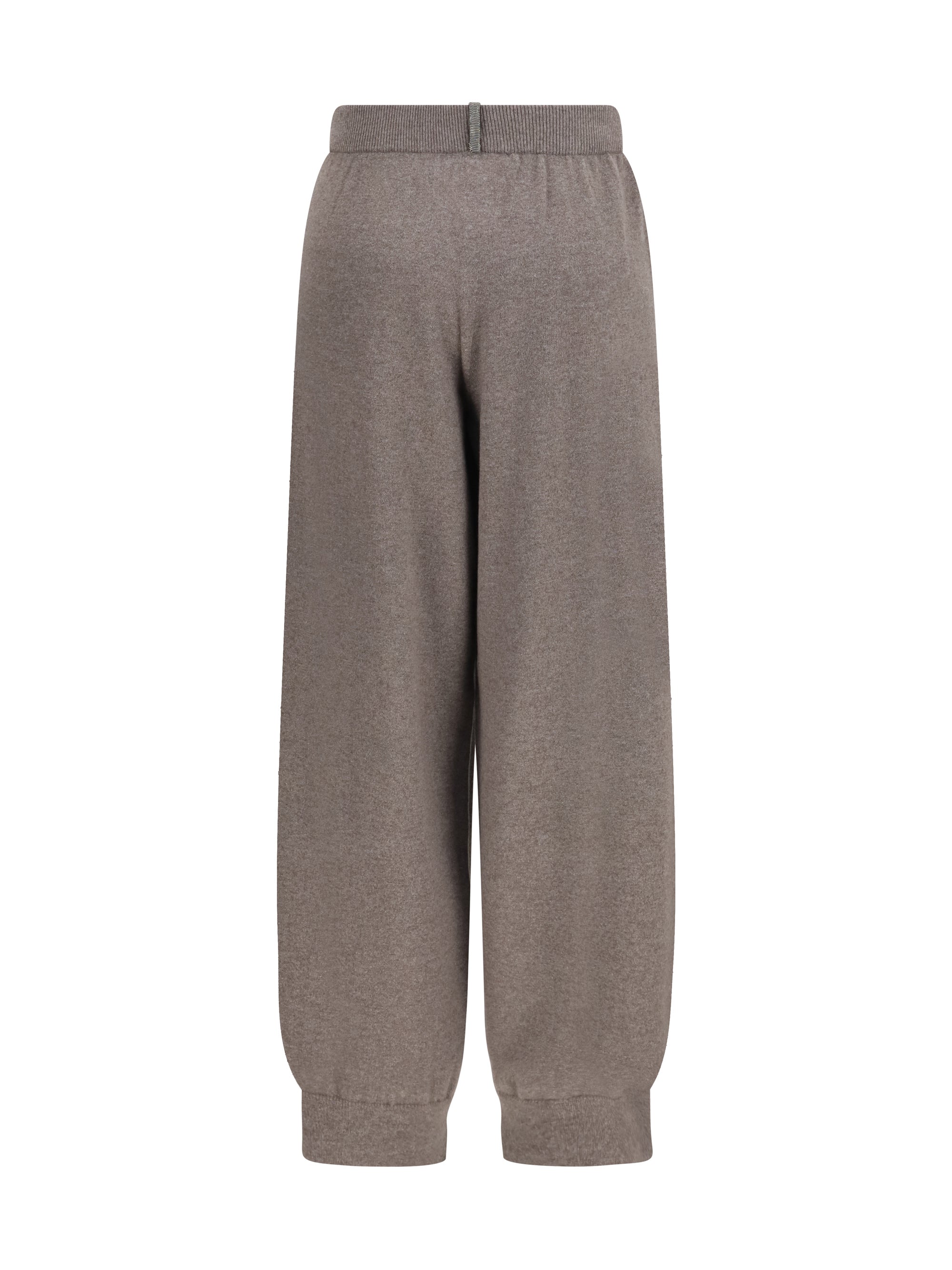straight leg wool, silk and cashmere knit pants