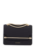 black east/west mini calfskin bag with gold chain