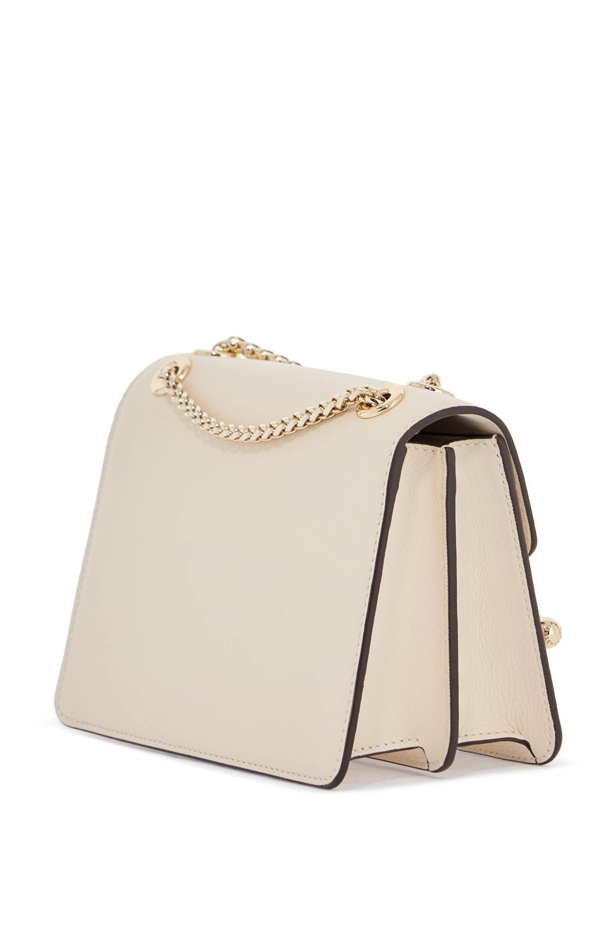 east/west mini compact shoulder bag in vanilla calf leather