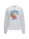 strawberry long-sleeve cotton t-shirt