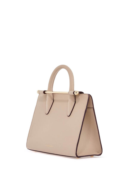 mini handbag in neutral calfskin with magnetic closure