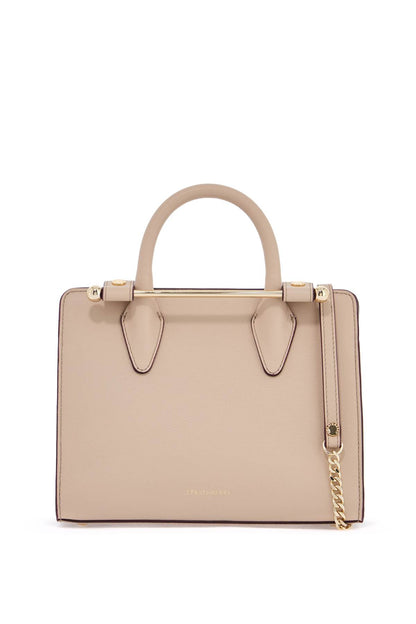 mini handbag in neutral calfskin with magnetic closure