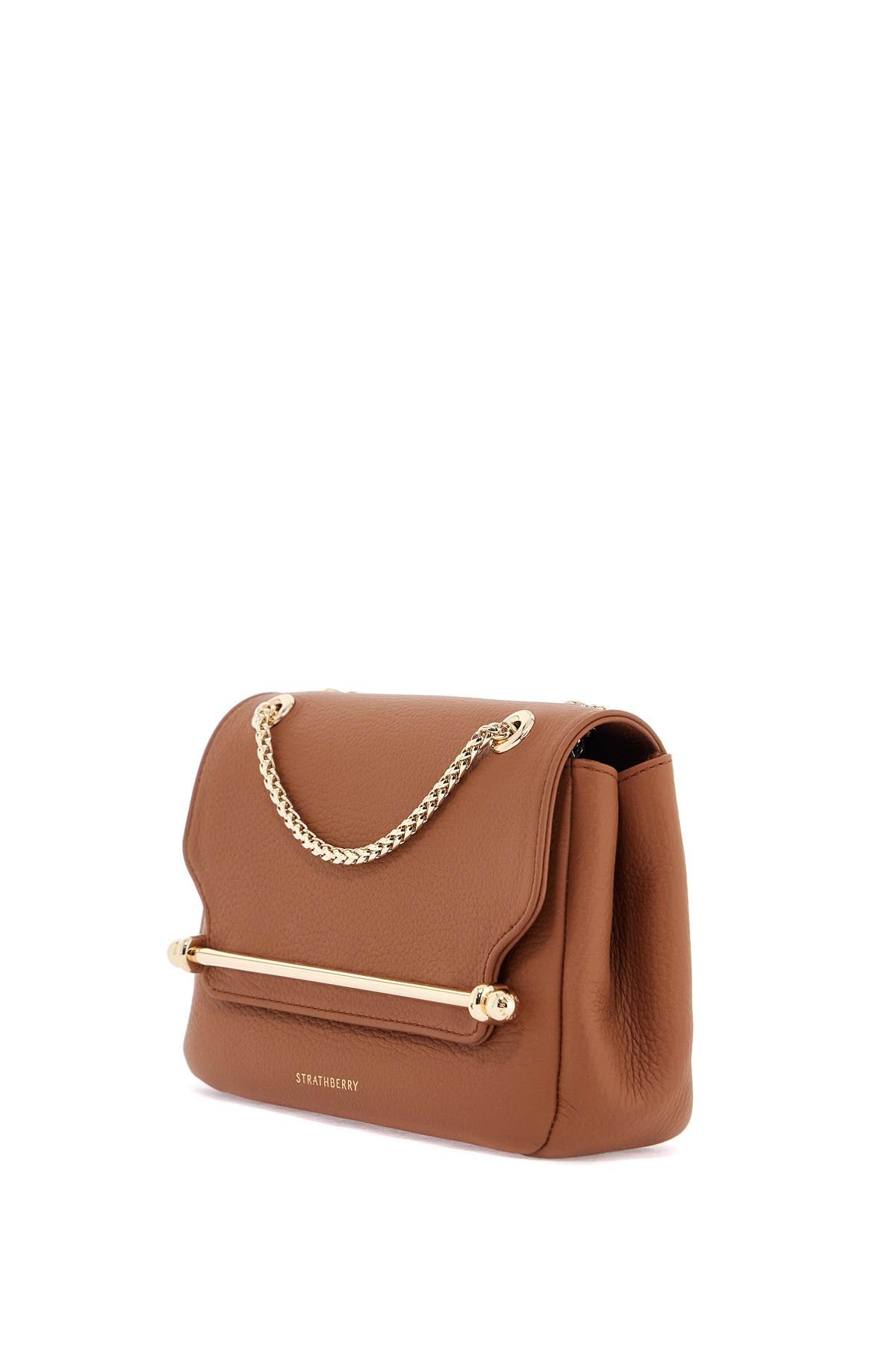 brown calfskin mini shoulder and crossbody bag