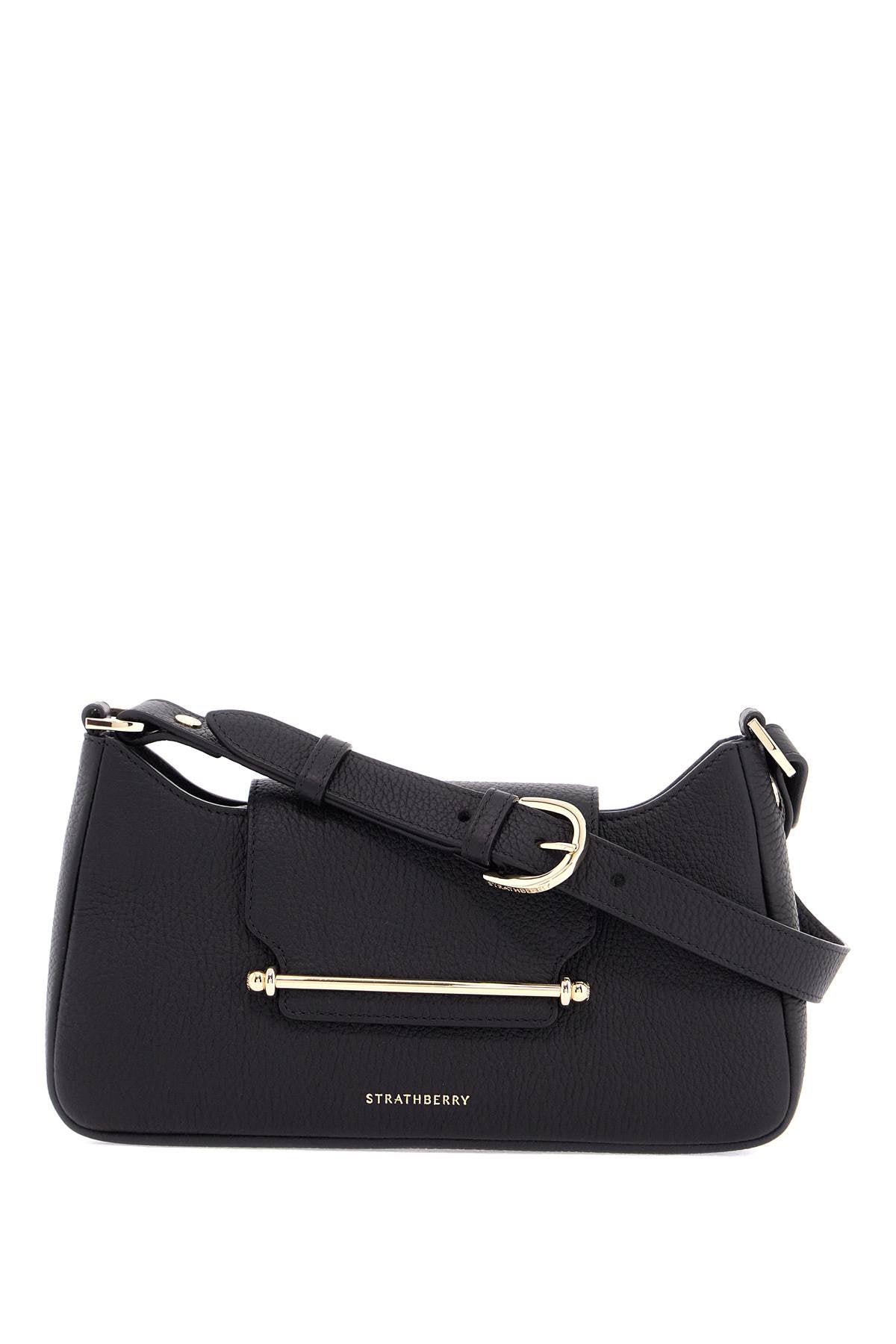 black calfskin multrees omni bag with zip and gold decorative bar