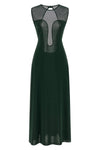 long scene dress in stretch fabric