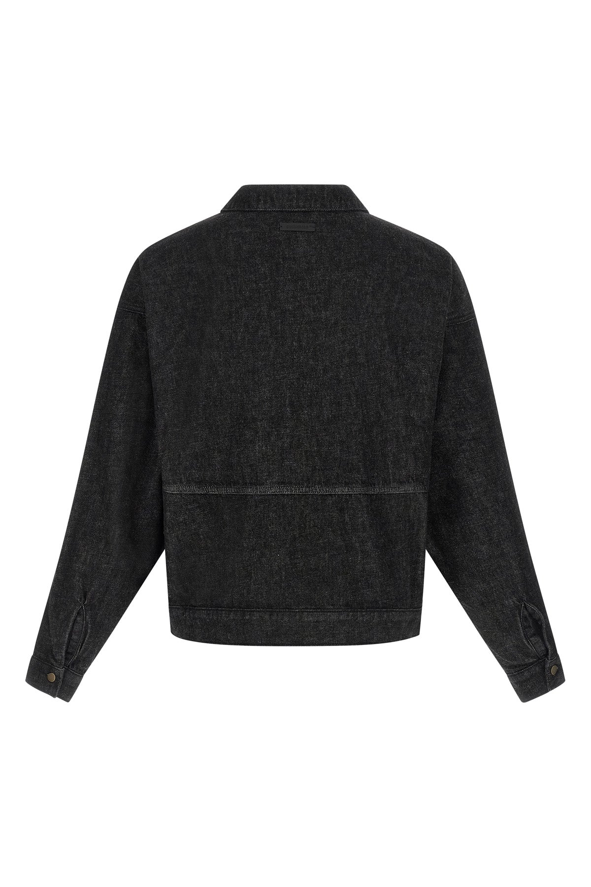 denim work jacket in cotton denim treated