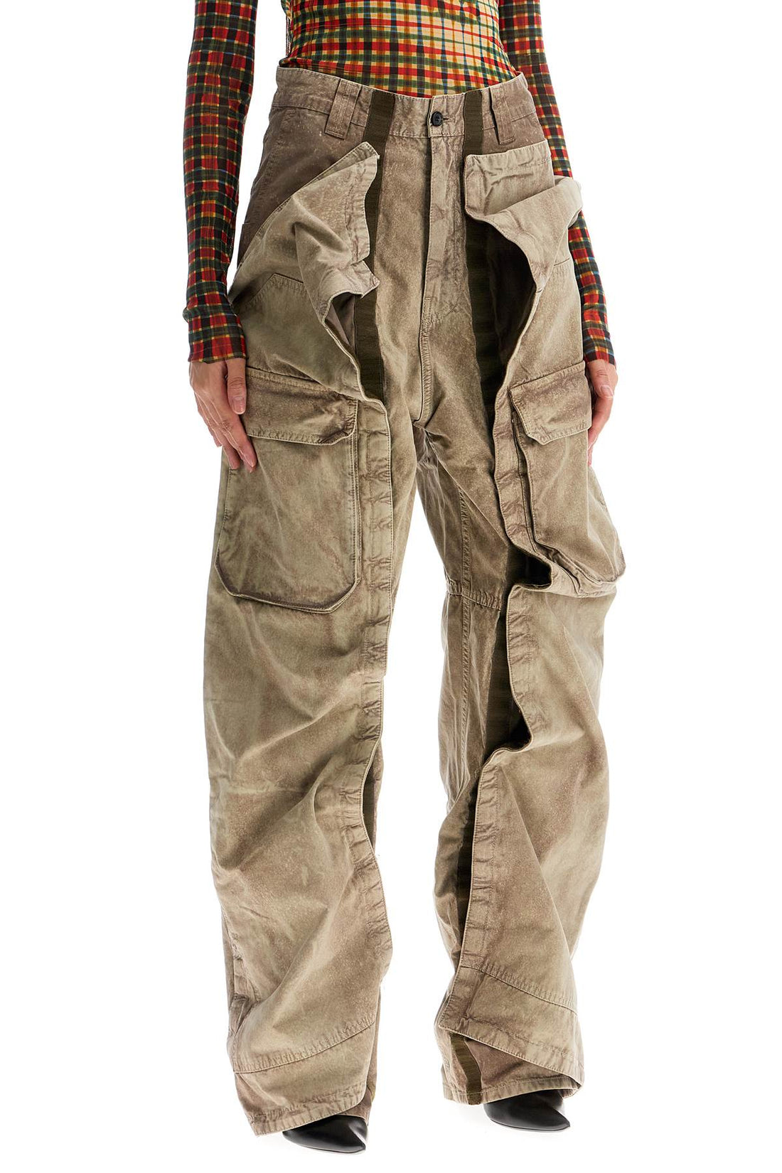 velcro cargo pants with