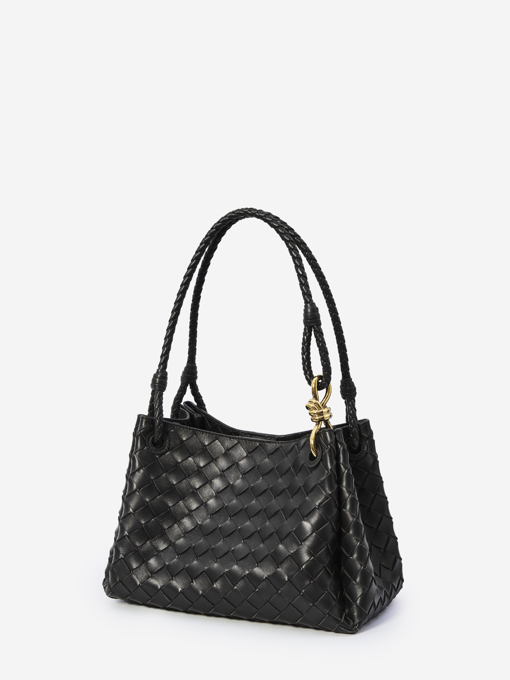 BOTTEGA VENETA OS parachute black medium bag