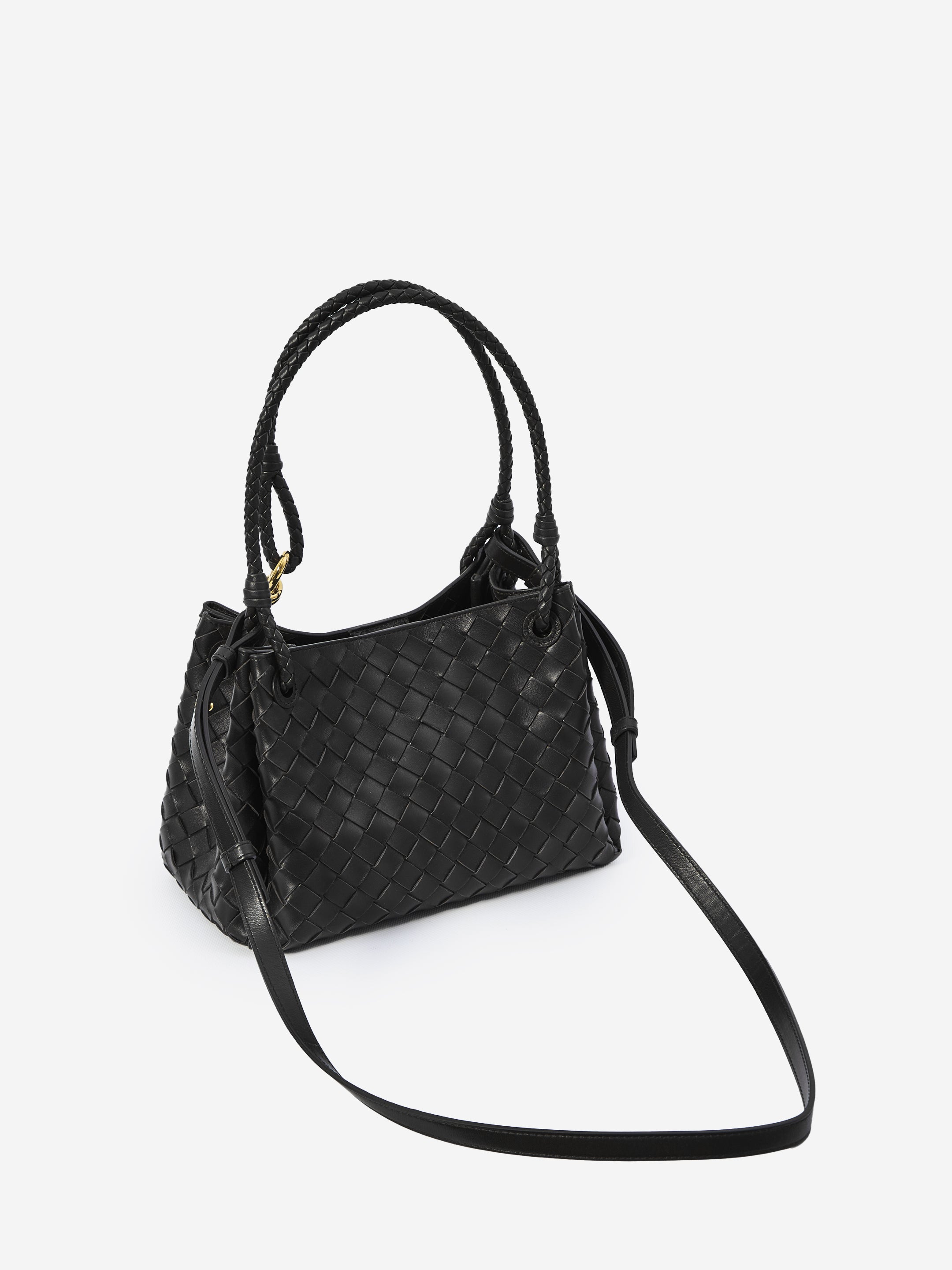 BOTTEGA VENETA OS parachute black medium bag