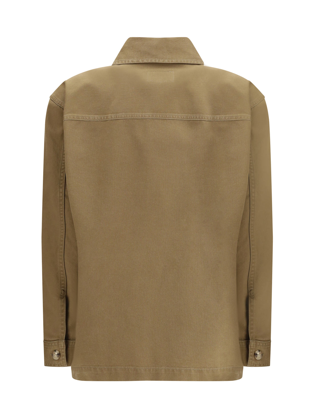 SAINT LAURENT L cassandre overshirt in cotton and linen gabardine