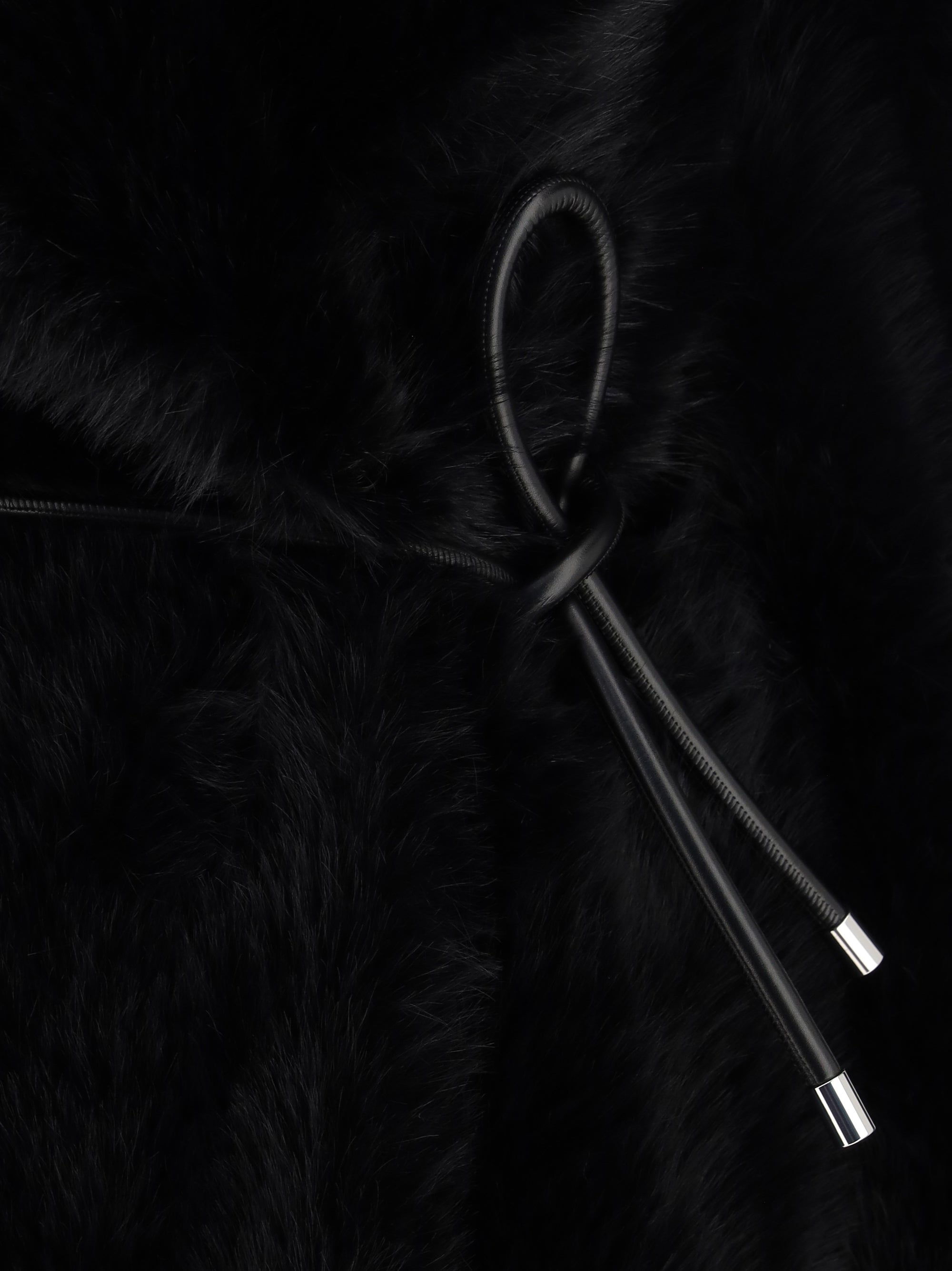 MAX MARA SPORTMAX L furry rosaria belted coat