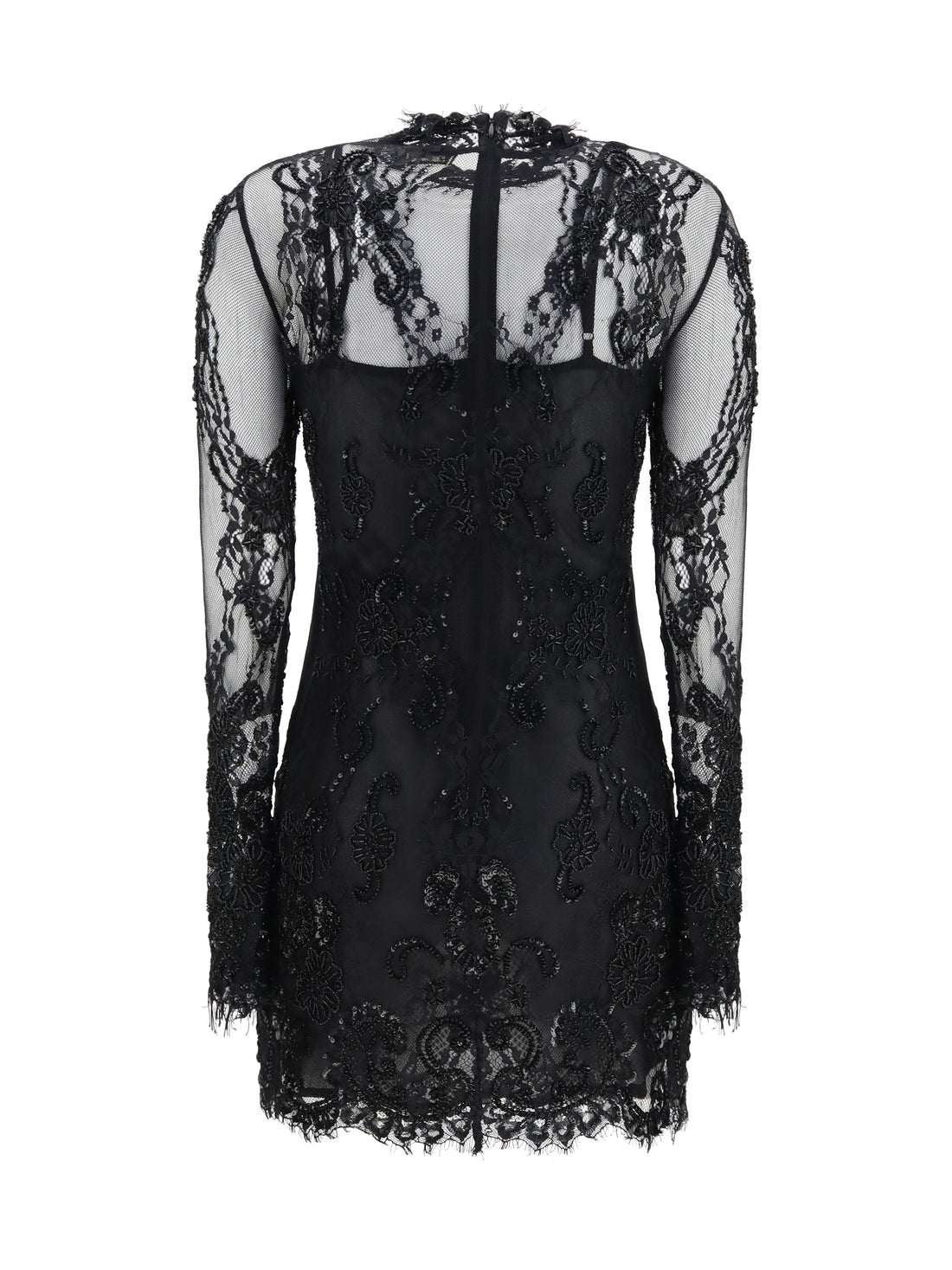 BLUMARINE 40 embroidered lace mini dress