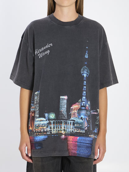 ALEXANDER WANG S t-shirt with rhinestones