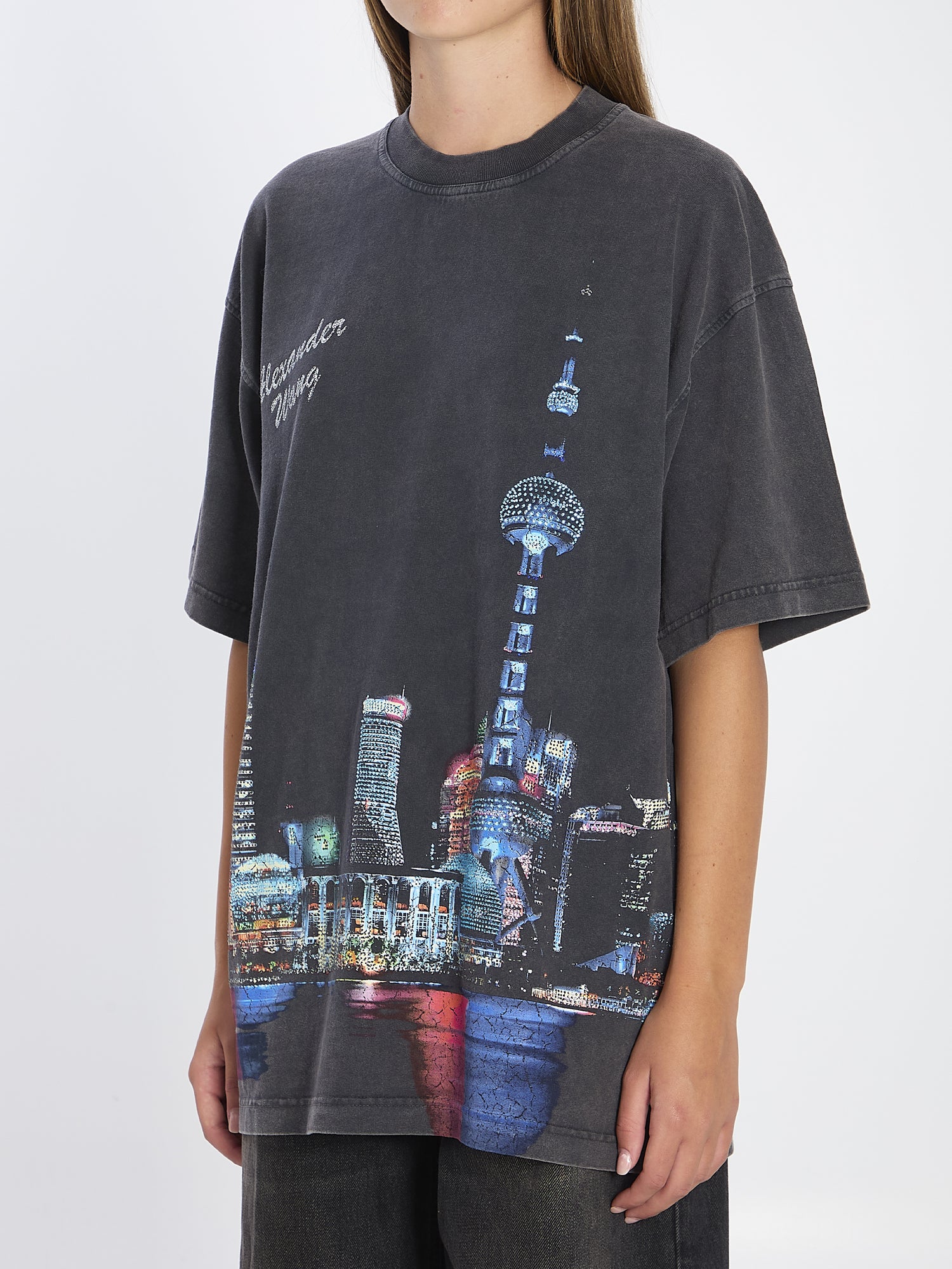 ALEXANDER WANG S t-shirt with rhinestones
