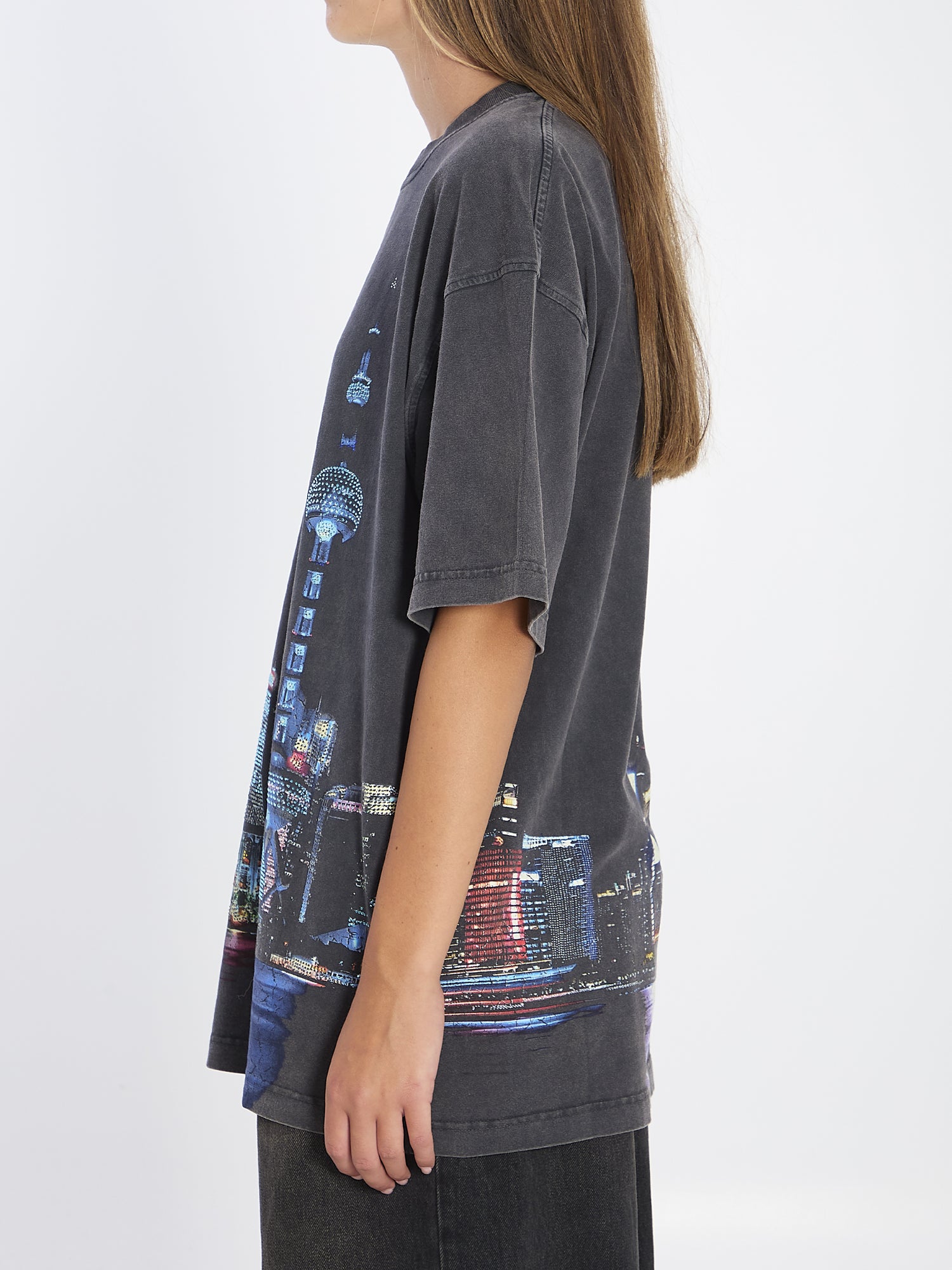 ALEXANDER WANG S t-shirt with rhinestones