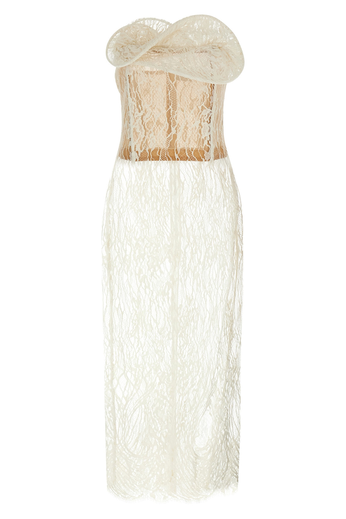 MAGDA BUTRYM 36 16 semi-transparent lace midi dress