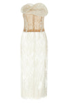 16 semi-transparent lace midi dress