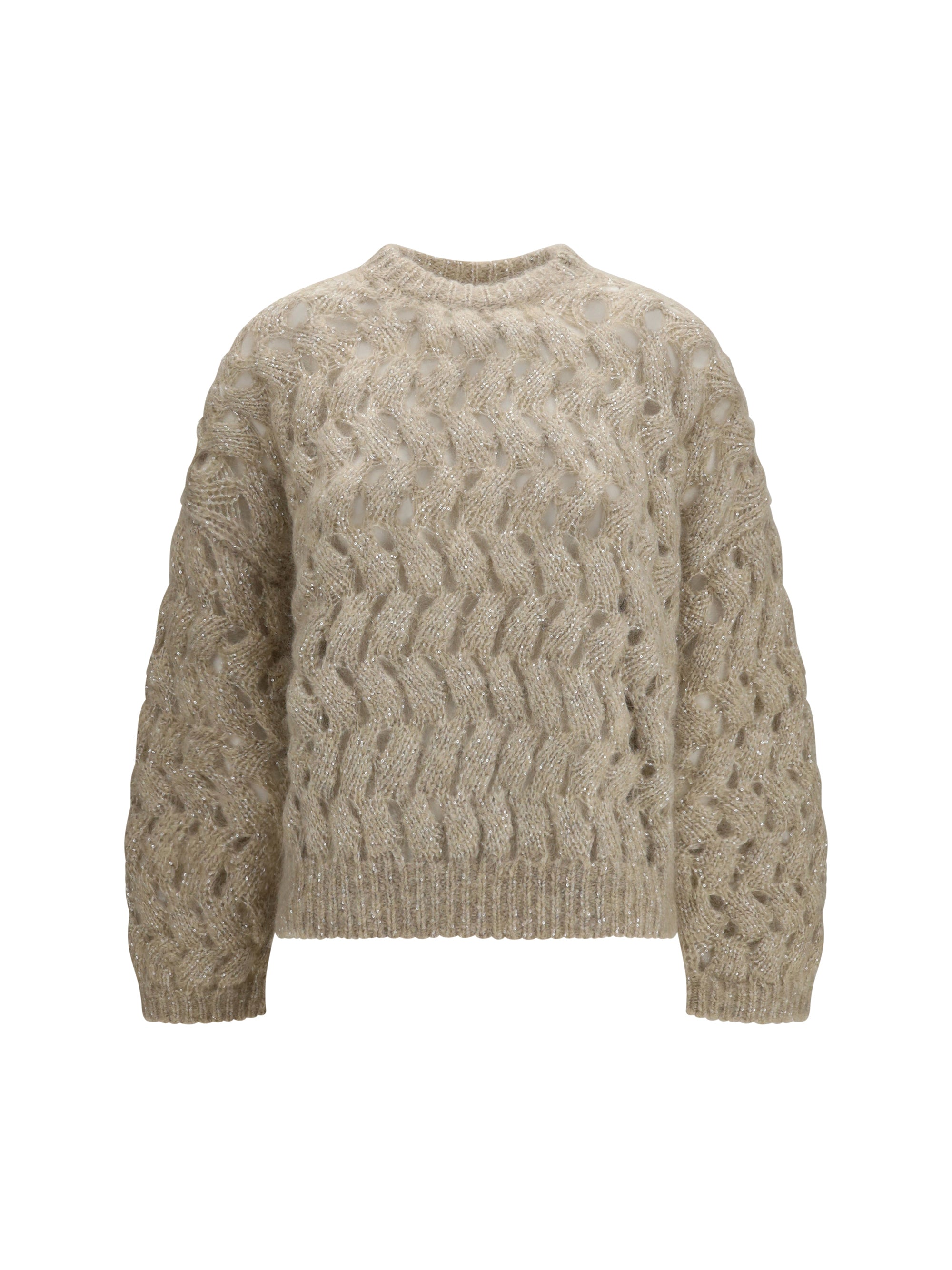 dazzling zigzag cables mohair and wool sweater