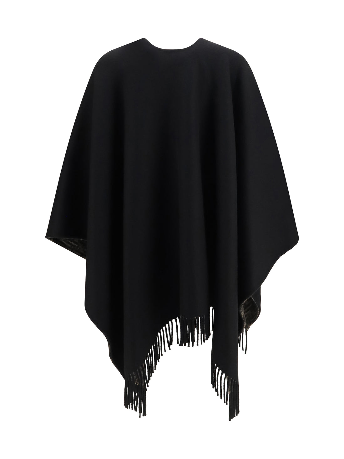 FENDI OS ff zucca wool and cashmere poncho