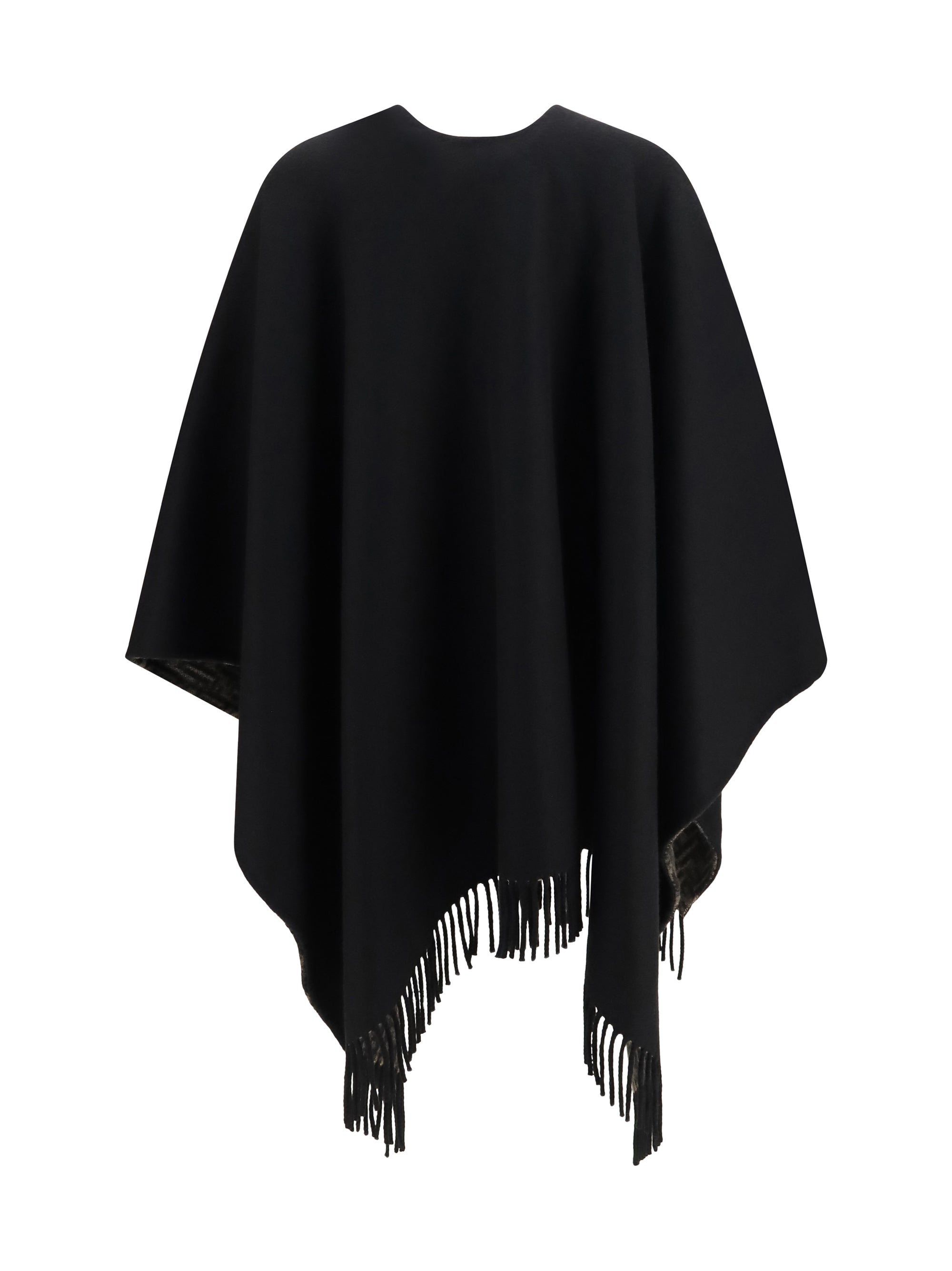 ff zucca wool and cashmere poncho