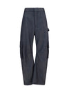 denim print cargo pants