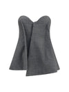 asymmetrical wool corset