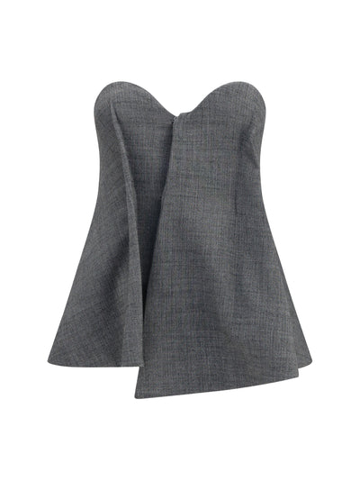 asymmetrical wool corset