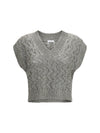 silk blend sequined vest