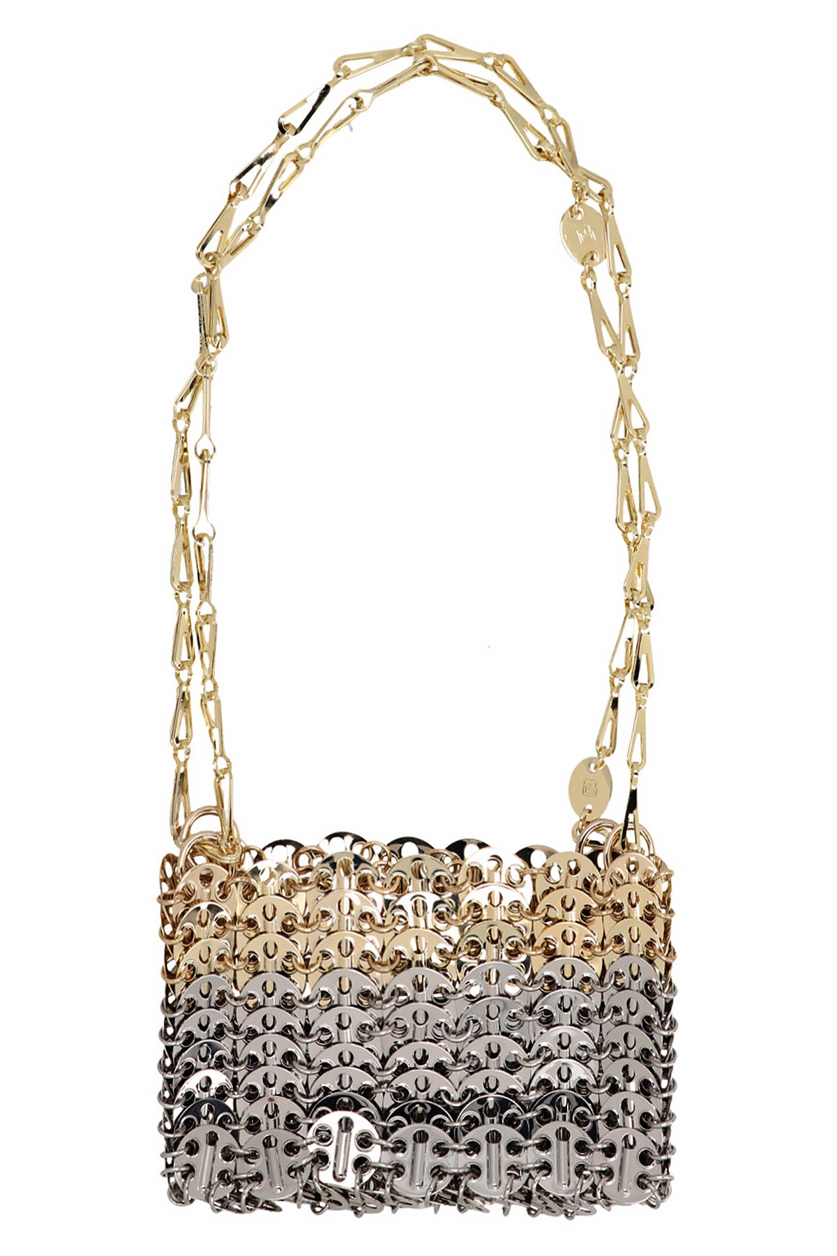 1969 nano plexiglas degrade shoulder bag in metal