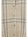 check cashmere cardigan