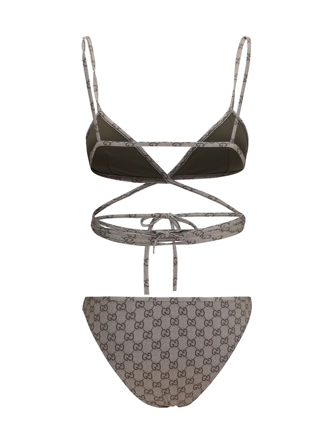 GUCCI M printed stretch jersey bikini