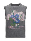 wool floral vest