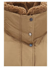 padded jacket with shearling collar