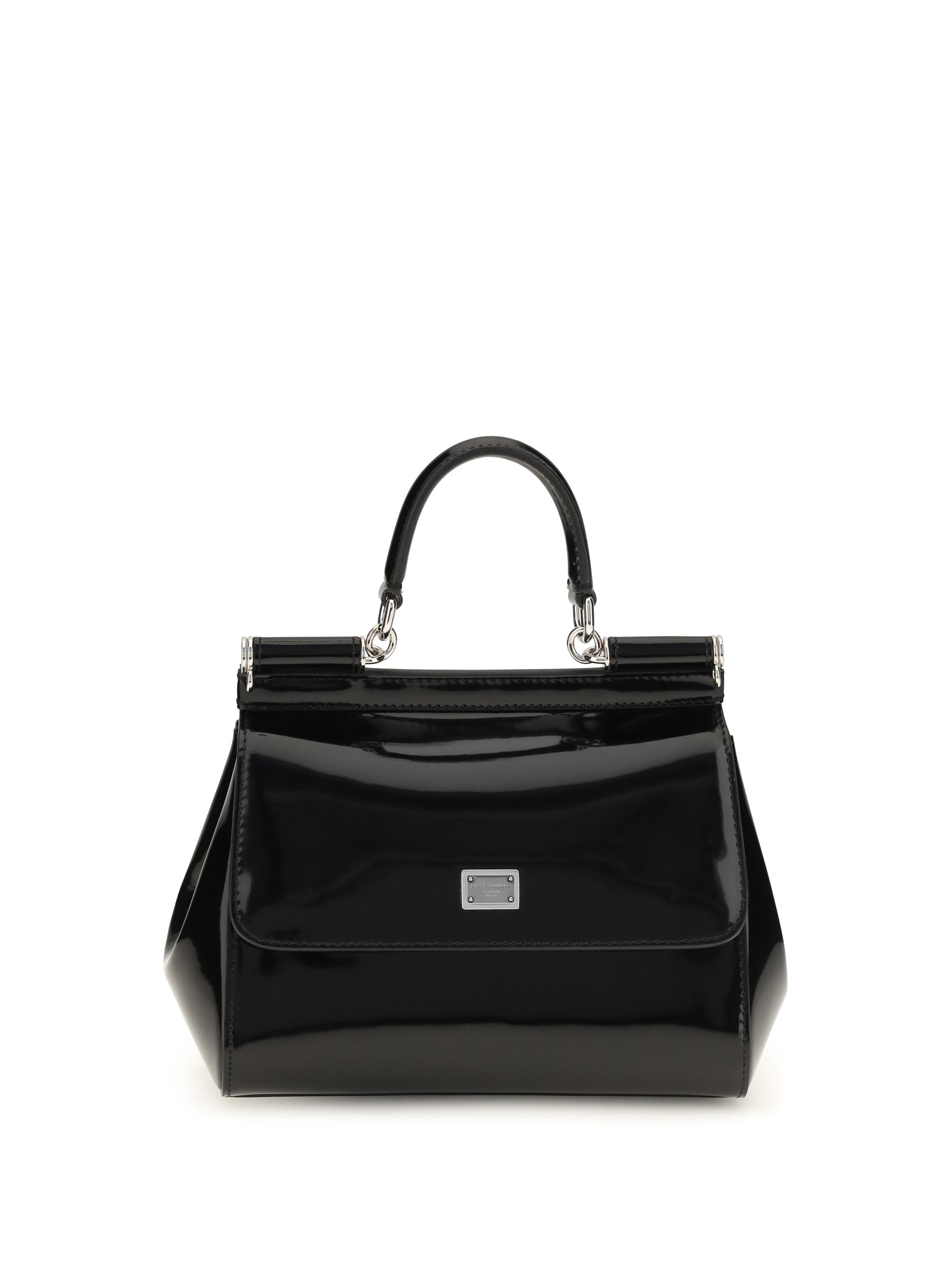 small sicily glossy calfskin handbag