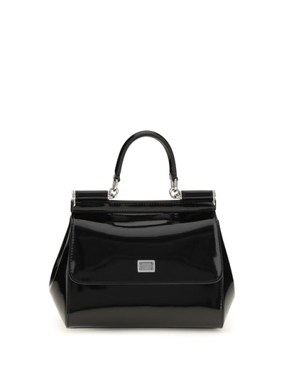 small sicily glossy calfskin handbag