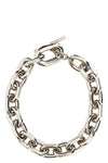 xl link metallic knit necklace