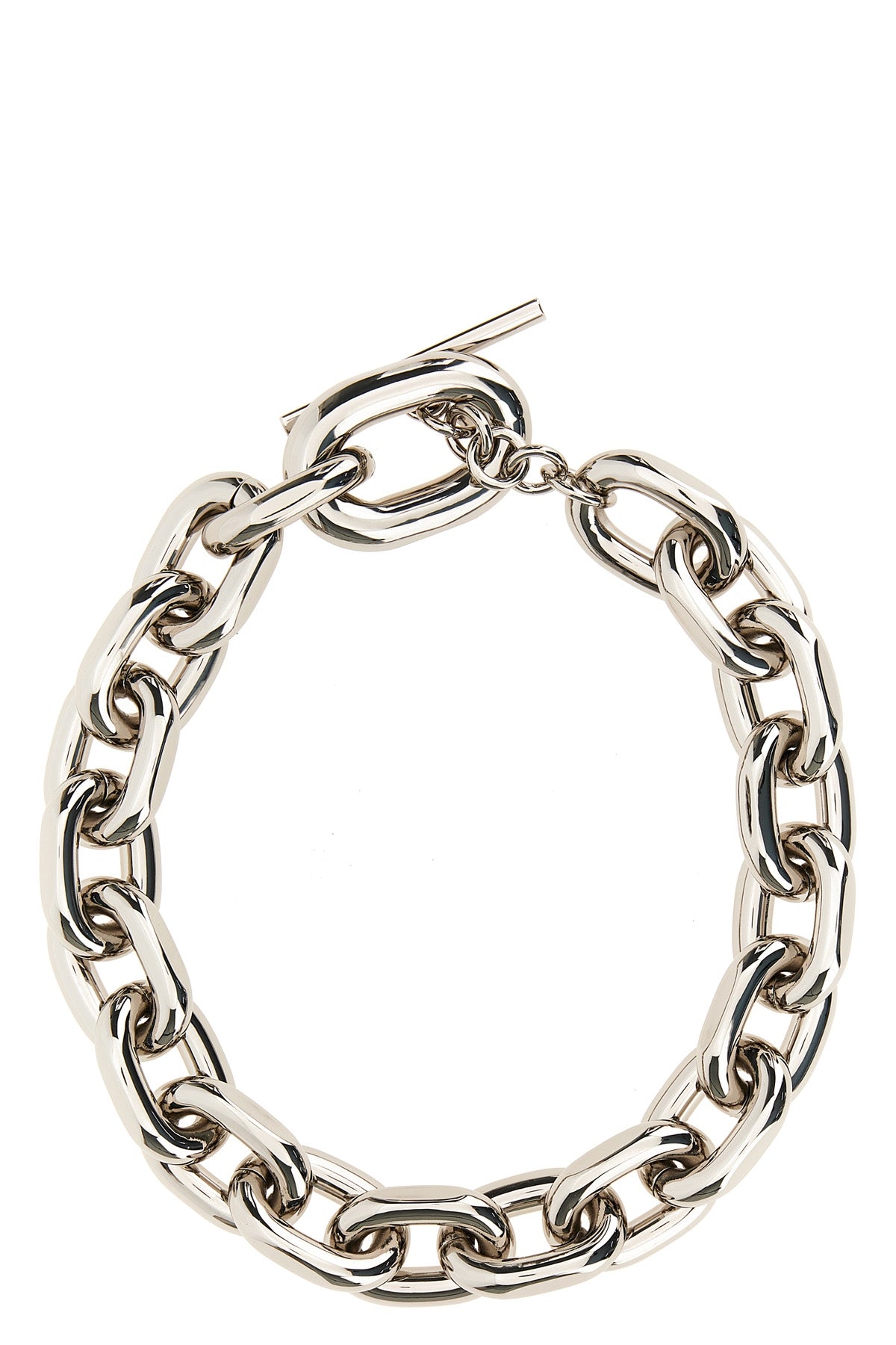 xl link metallic knit necklace