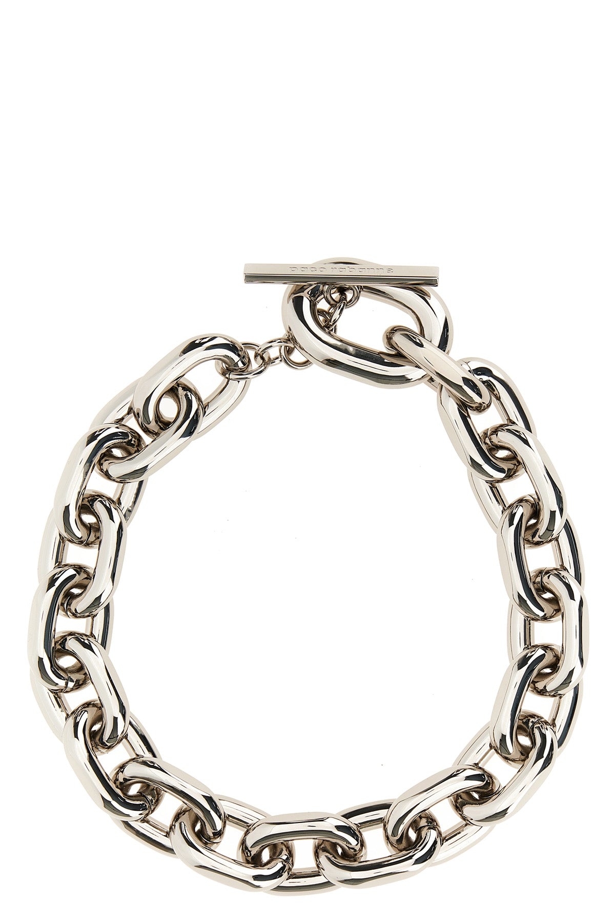 xl link metallic knit necklace