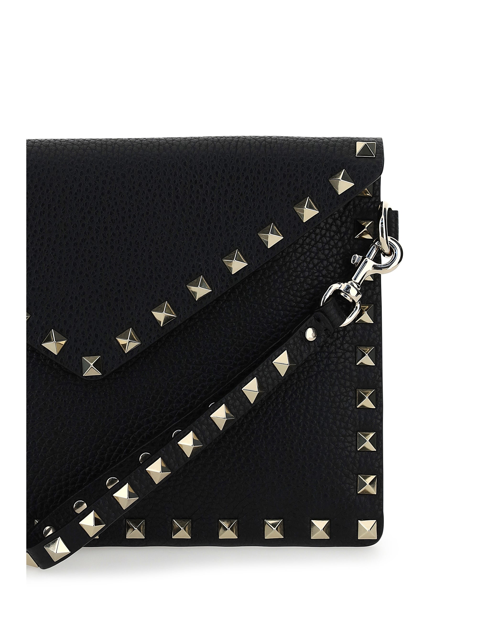rockstud pouch in leather