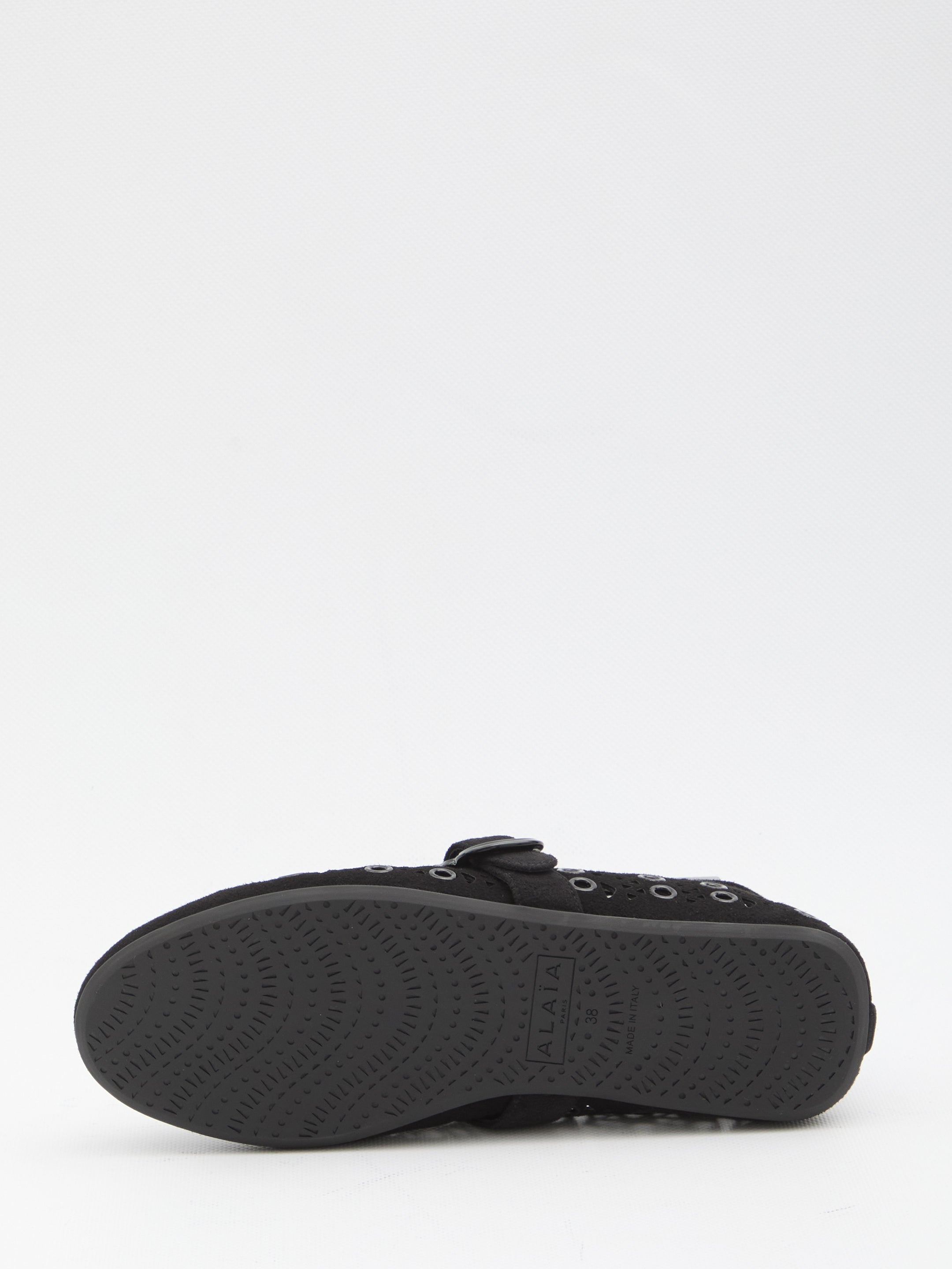 ALAIA 36 suede eyelets ballet flats
