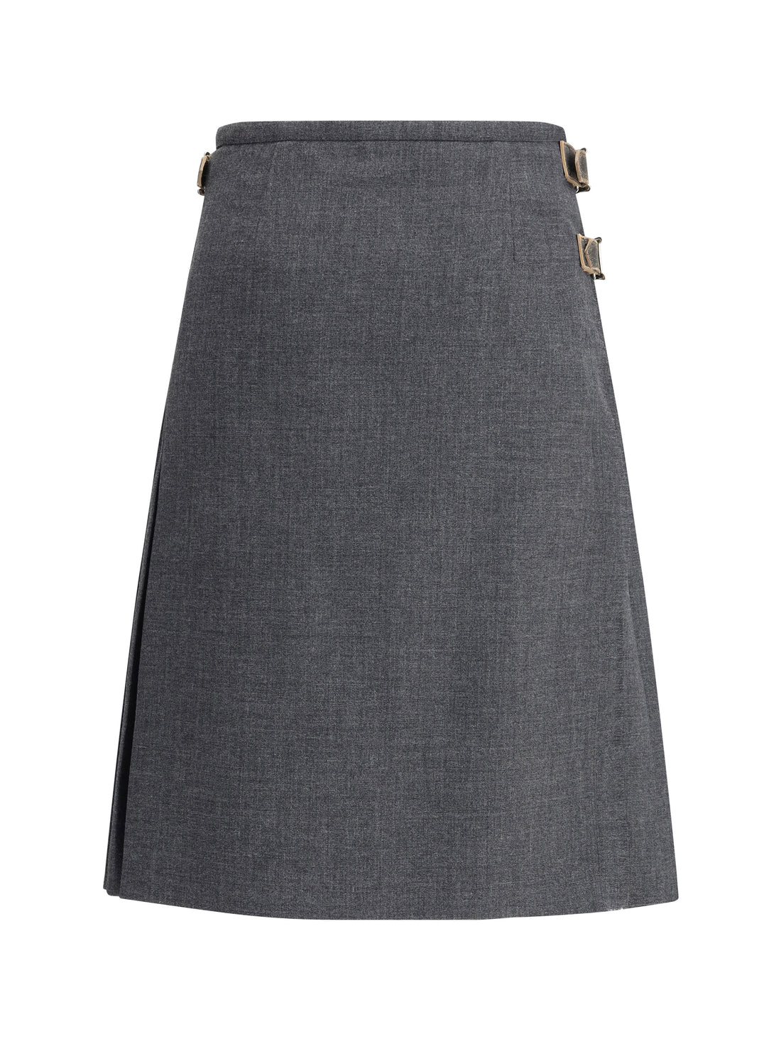 PRADA 40 pleated skirt in kid mohair