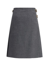 PRADA 40 pleated skirt in kid mohair