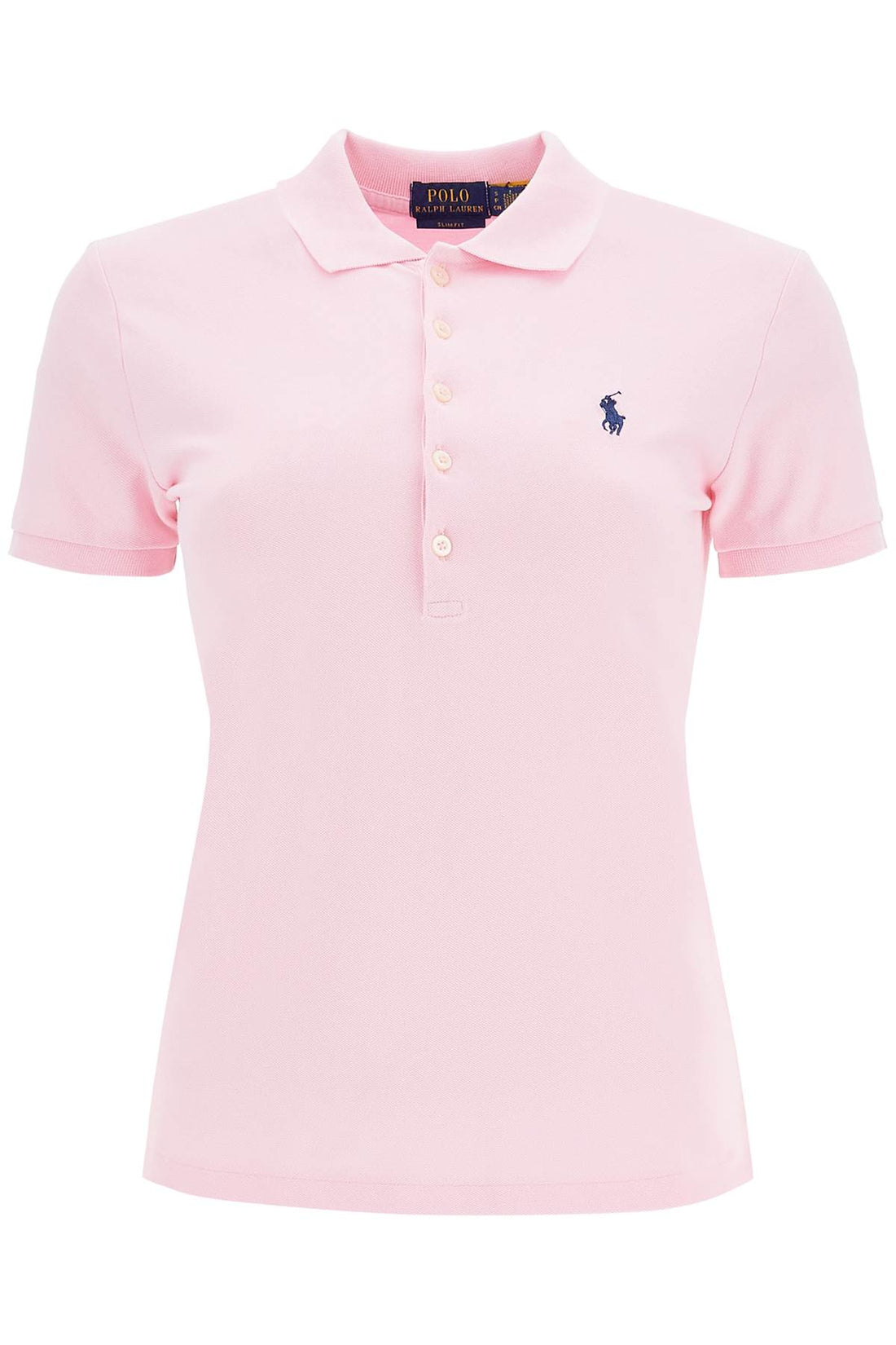 julie slim fit five button polo shirt